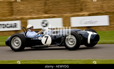 1961 Ferguson-Climax Projekt 99 beim Goodwood Festival of Speed, Sussex, UK. Stockfoto