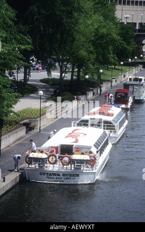 Sperren auf dem Rideau Canal in Ottawa, die Hauptstadt von Kanada Stockfoto