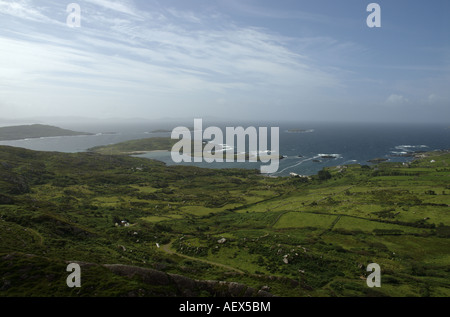 Blick entlang des Ring of Kerry in der Nähe von Caherdaniel, County Kerry, Irland Stockfoto