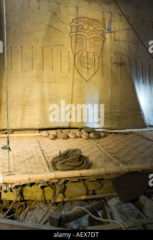 Das original Kon-Tike Balsa Holz Floß von Thor Heyerdahl verwendet Stockfoto