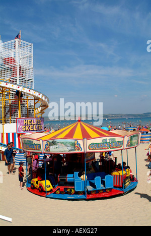 Strand-Festplatz am Strand von Weymouth, Dorset. Stockfoto