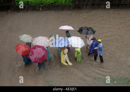 Monsunregen Welt Rekord in Kalyan Bombay jetzt Mumbai Indien Stockfoto