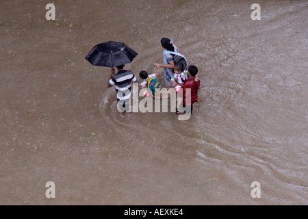 Monsunregen Welt Rekord in Kalyan Bombay Indien Stockfoto