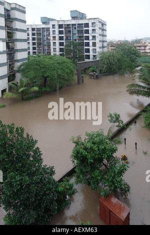 Monsunregen Welt Rekord in Kalyan Bombay Indien Stockfoto