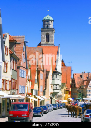 Dinkelsbuhl Bayern romantischen Straße Deutschland Stockfoto