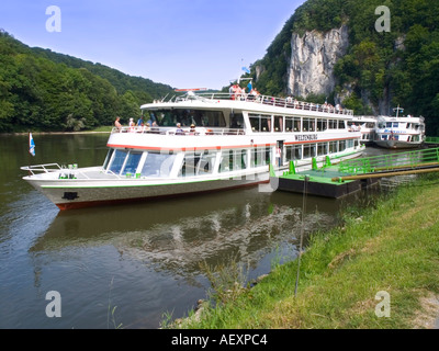 Altmühl-Tal Schlucht Gorge im fränkischen Donau Donau Fluss Bayern Bayern Deutschland Deutsch EU reisen, in der Nähe von Weltenburg Kloster mo Stockfoto