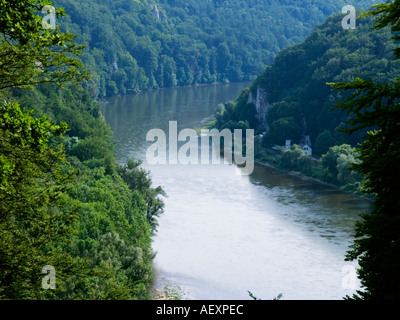 Altmühl-Tal Schlucht Gorge im fränkischen Donau Donau Fluss Bayern Bayern Deutschland Deutsch EU reisen, in der Nähe von Weltenburg Kloster mo Stockfoto