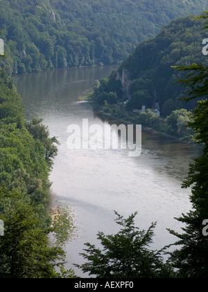 Altmühl-Tal Schlucht Gorge im fränkischen Donau Donau Fluss Bayern Bayern Deutschland Deutsch EU reisen, in der Nähe von Weltenburg Kloster mo Stockfoto