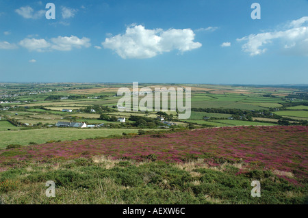 Blick von St. Agnes beacon Cornwall. Stockfoto