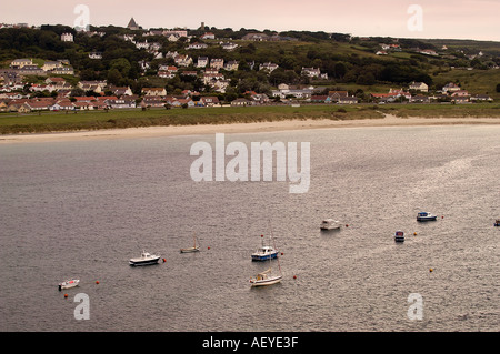 Braye Bay auf der Insel Alderney Kanalinseln UK Bild von Andrew Hasson 2004 Stockfoto