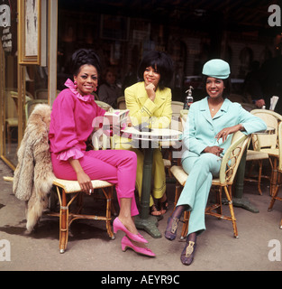 SUPREMES in Paris über 1966.From verließ Diana Ross Florence Ballard und Mary Wilson Stockfoto