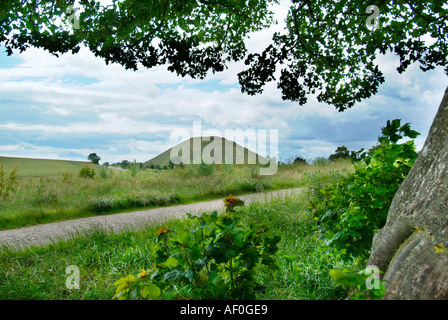 Avebury Silbury Hügel Wiltshire UK-Vereinigtes Königreich-GB-Großbritannien EU Europäische Union Europa Stockfoto
