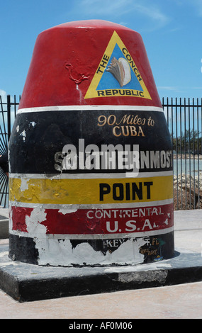 Südlichen Punkt in den kontinentalen Vereinigten Staaten Key West Florida Stockfoto