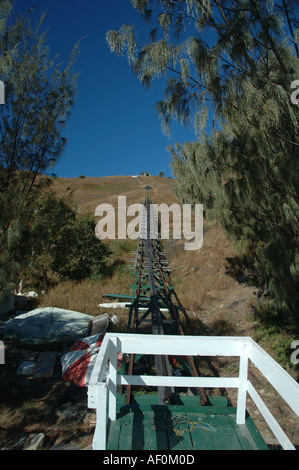 Trolley-System bei Curtis Island Qld Australien Stockfoto