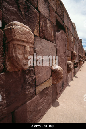 Templete Semisubterraneo - Tiahuanaco Bolivien Stockfoto