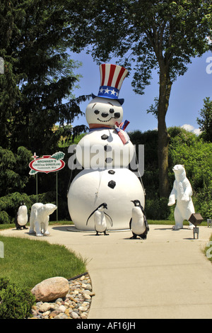 Riesiger Schneemann bei Bronner s Christmas Wonderland Frankenmuth Michigan MI Stockfoto