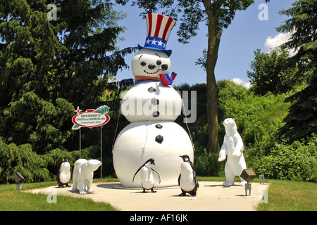 Riesiger Schneemann bei Bronner s Christmas Wonderland Frankenmuth Michigan MI Stockfoto