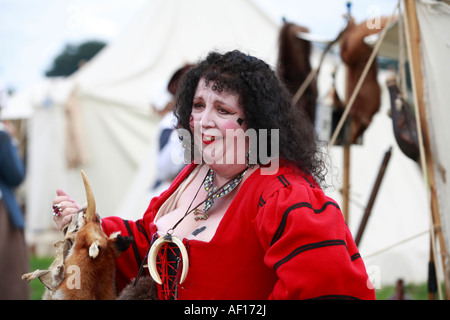 Metze bei Sealed Knot Gesellschaft englischer Bürgerkrieg Reenactment. Stockfoto