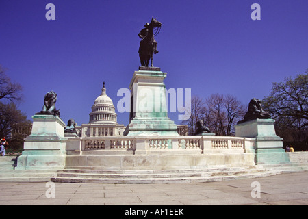 General Ulysses S Grant Reiterstandbild und The Capitol Building, Kapitol, Washington, DC, USA Stockfoto