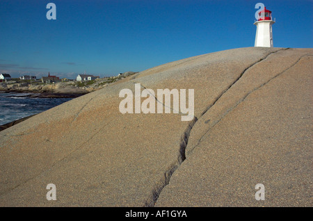 Der Leuchtturm von Peggy's Cove Nova Scotia Kanada Stockfoto