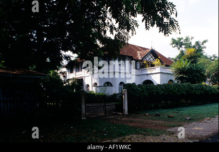 ALTE HÄUSER IN GESCHÜTZTEN GEGEND FORT COCHIN KERALA Stockfoto