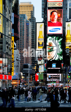 Straßenszene von Times Square in New York. Stockfoto