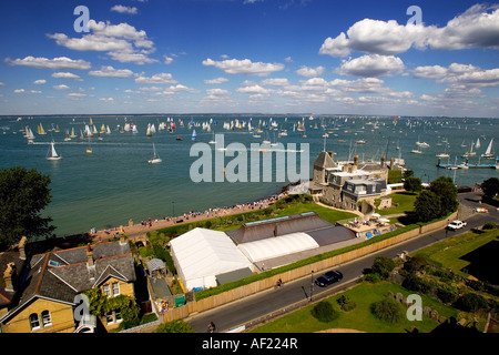 Action, Starts, Isle of Wight, Cowes Week, 2007, Royal Yacht Squadron, Stockfoto