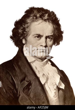 Ludwig van Beethoven. Foto einer Abbildung Stockfoto