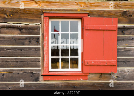 Bunte Fenster Fort Vancouver National Historic Site Vancouver Washington Stockfoto