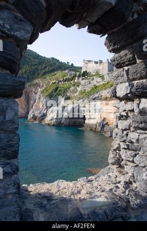 Byrons Grotte Portovenere Italien Stockfoto