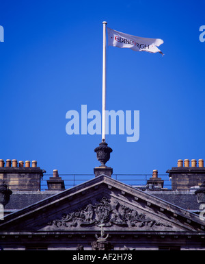 City Chambers, Royal Mile, Edinburgh, Schottland, Großbritannien. Edinburgh Stadtrat Flagge Stockfoto