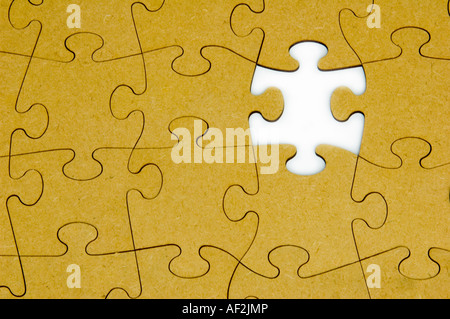 Das fehlende Puzzle Stockfoto