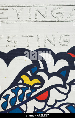 Whaling Museum Wand Closeup Husavik Harbour Island EU Nordosteuropa Stockfoto