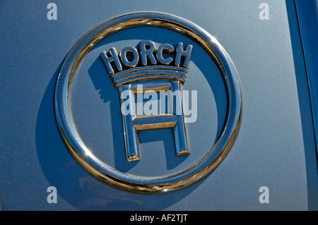Emblem auf einem Horch-Oldtimer Stockfoto