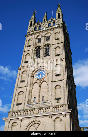 Die Collegiate Church of St Mary Turm, Warwick, Warwickshire, England, Vereinigtes Königreich Stockfoto