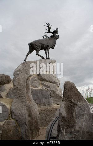 Caribou Memorial, Neufundland Memorial Park, Schlacht des Somme Juli 1916 Somme Frankreich Stockfoto