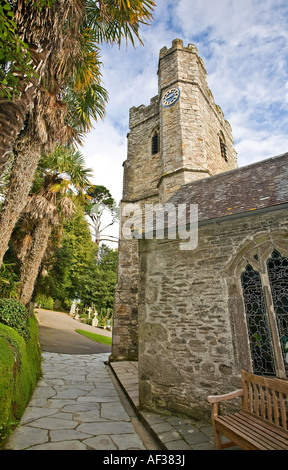 St Just-in-Roseland Kirche, Cornwall, UK Stockfoto