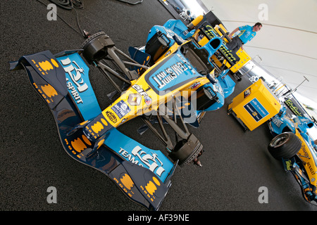 2006 Renault R26 F1-Auto auf dem Display auf dem Goodwood Festival of Speed. Stockfoto