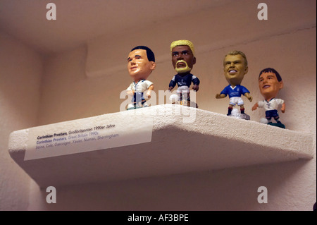 Hamburg verrückte Fußball. Vor dem FIFA 2006. Museum für Hamburgische. Verschiedenen Fußballer-Teams. Stockfoto