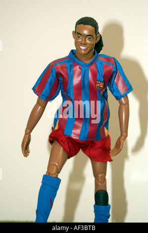 Hamburg verrückte Fußball. Vor dem FIFA 2006. Museum für Hamburgische. Fußball-Spielzeug. Puppen-Football-Spieler Stockfoto