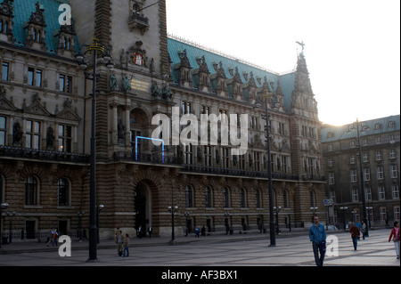 Hamburg verrückte Fußball. Vor dem FIFA 2006. Rathaus Stockfoto