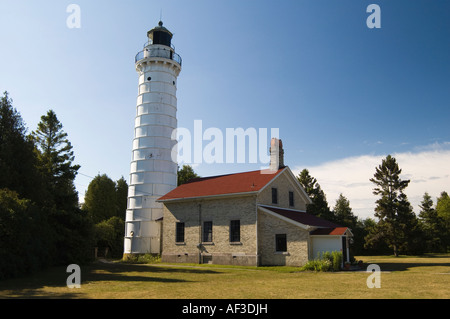 Cana-Insel-Leuchtturm am Lake Michigan befindet sich im Door county Wisconsin Stockfoto