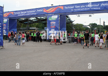 FIFA 2006 Hamburg, Deutschland. Fanmeile. Eingang Stockfoto