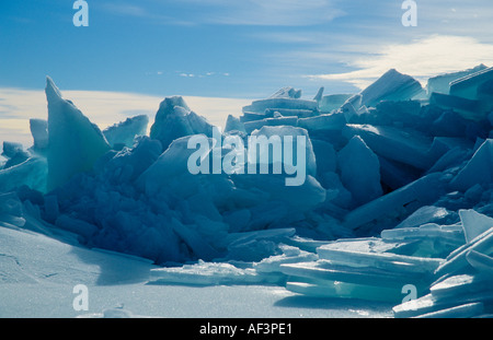 Drift Eisgebilde an der Ostsee-Küste in Paldiski Pakri Estland Stockfoto
