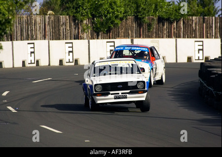 Ford Escort Classic Straßenrennen Dunedin Neuseeland Südinsel Stockfoto