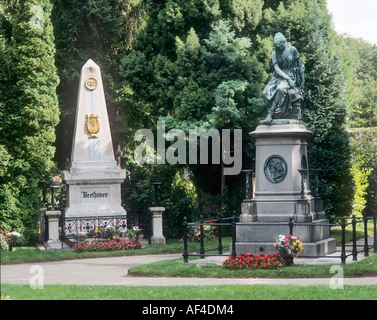 Gräber von Beethoven und Mozart - zentrale Friedhof - Wien - Österreich Stockfoto