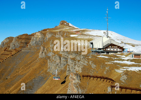 Wengen-Maennlichen oberen Seilbahnstation Maennlichen (2343 m) Grindelwald Berner Oberland Schweiz Stockfoto