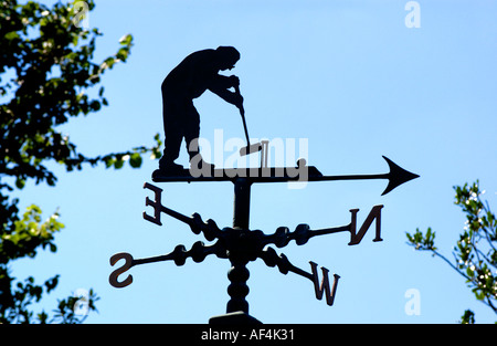 Wetterfahne auf Dach des Cheltenham Croquet Club Gloucestershire England UK Stockfoto