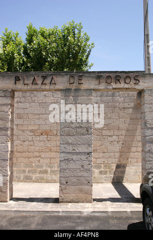 Der Stierkampfarena in der Altstadt von Alcudia auf der Insel Mallorca-Spanien Stockfoto