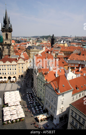 Luftbild Altstadt Platz Prag Stockfoto
